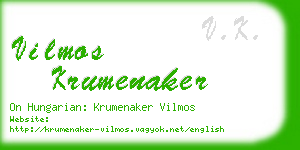 vilmos krumenaker business card